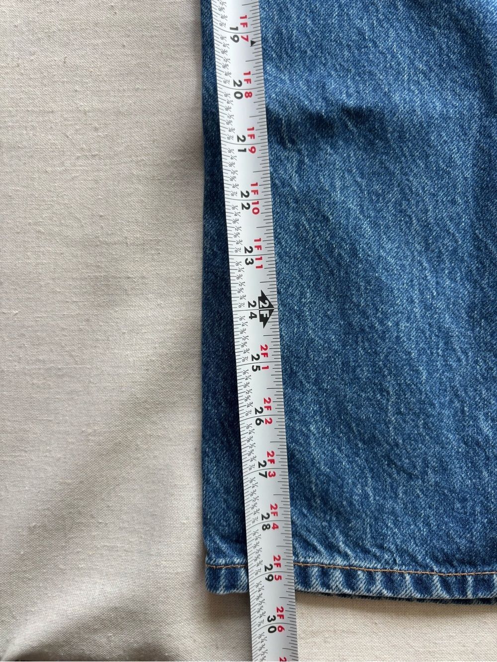 Reformation Abby High Rise Straight Leg Jeans Medium Wash Size 33 - Picture 11 of 12